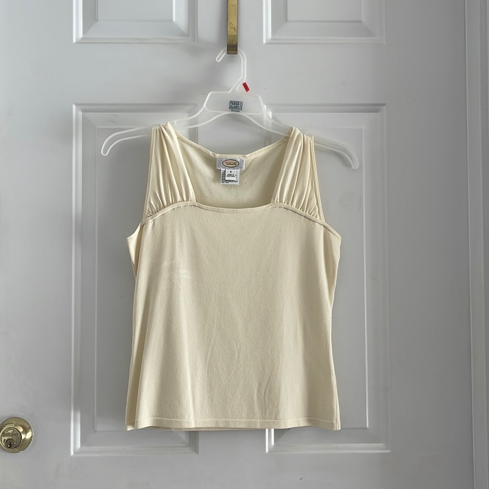 Talbots Cream Sleeveless Blouse